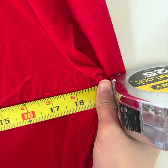 NWOT the candy shop red high-neck, velvet, long-sleeve bodycon mini dress featu - Picture 5 of 6